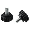 8pcs Durable Male Knurled Thumb Screws Black Plastic Clamping Knobs M6 X 10mm Thread Length Screw Furniture