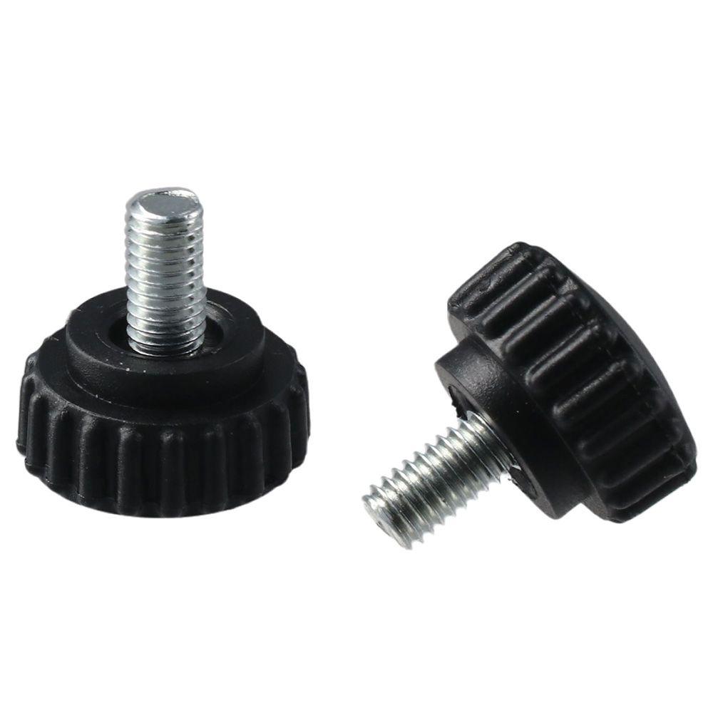 8pcs Durable Male Knurled Thumb Screws Black Plastic Clamping Knobs M6 X 10mm Thread Length Screw Furniture