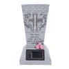 Vaso Solare per Tomba Cimiteriale, Vaso per Lapide in Resina con Picchetti per Terra Portafiori per Lapide Cimiteriale Uso Esterno