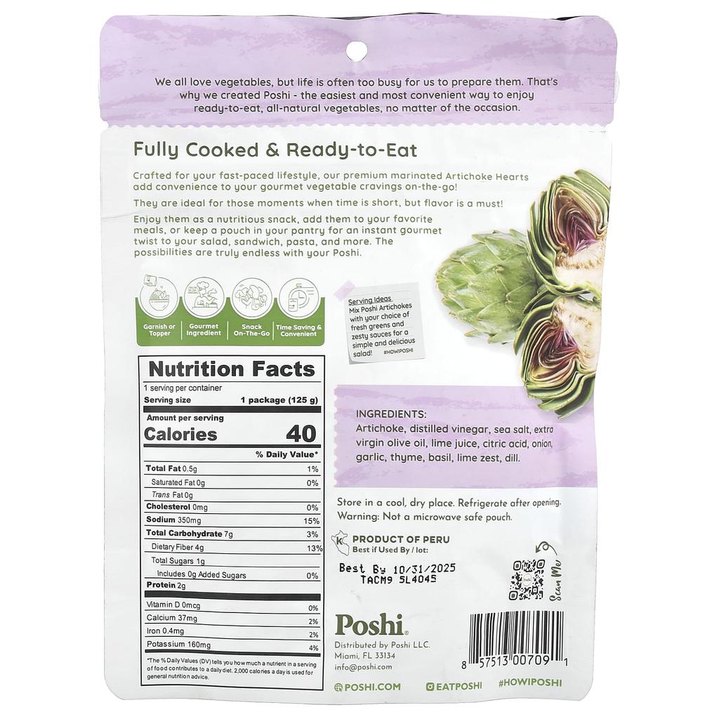 Poshi, cauliflower, salt & black pepper, 1.58 oz (45 g)