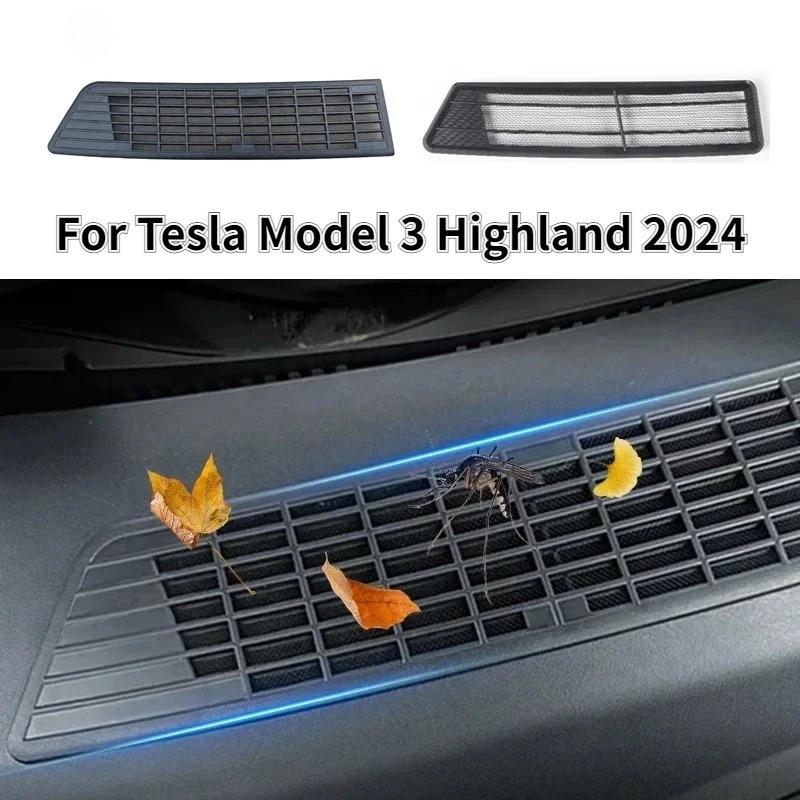 For Tesla Model 3 Model 3+ Highland 2025 Insect-proof Air Flow Vent Cover Trim Anti-Blocking Prevention Intake Cover Accessories