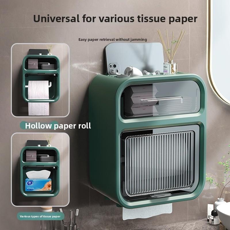 Toilet Paper Box - Paperless Toilet Paper Box - Tissue Box - Toilet Paper Holder - Wall-mounted Toilet Paper Rack