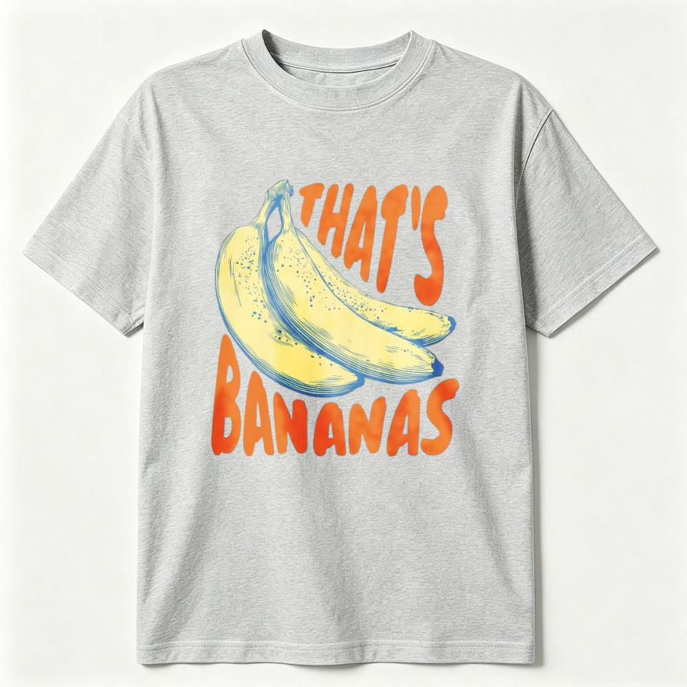 Unisex Tropical Tshirt Thats Bananas Single Pastel Banana Cotton Tee Cute Summer Fruit Graphic Short Sleeve Casual Tops