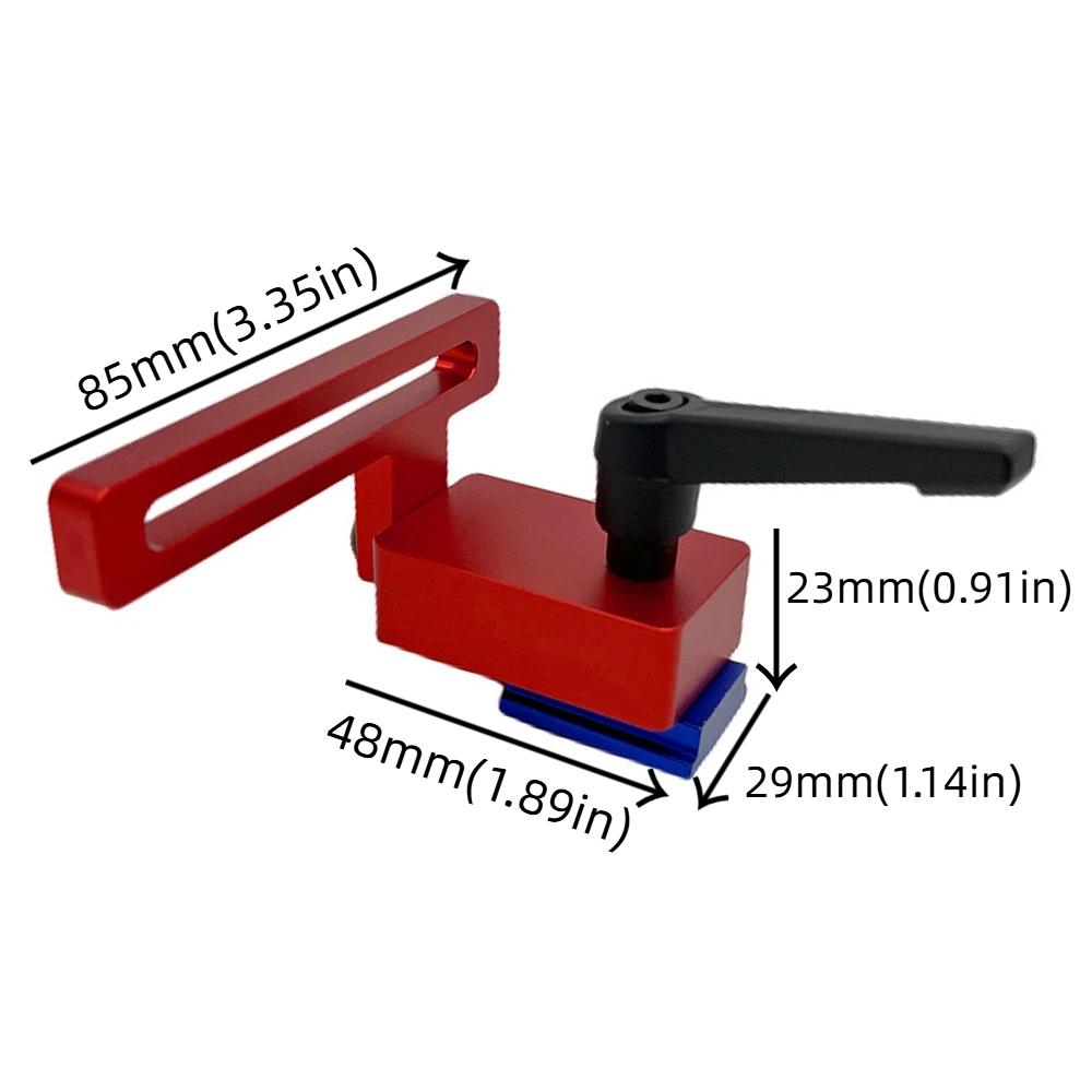 Aluminium Alloy Construction Miter Track Stop Lock Mechanism 30 Type Design Miter Track Jig Stop Block Standard T-track