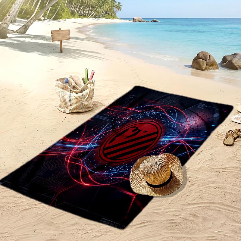 Toalla de Playa Estampada del Atlético de Madrid Secado Rápido Suave Portátil Grande Rectangular Manta de Playa para Viajes Piscina