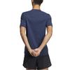 Adidas T Shirts Men's Dark Blue Crew Neck Moderate Straight Fit HJ9883