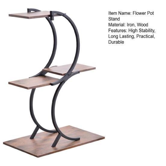 4-Tier Plant Stand Indoor Living Room Balcony Tiered Planter Shelf Rack Heavy Duty