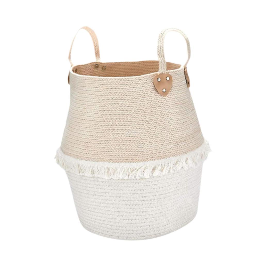 Laundry Basket Baby Toy Hamper Laundry Hamper Blanket Basket Woven Storage Basket for Living Room Bathroom Dorm Clothes Bedroom