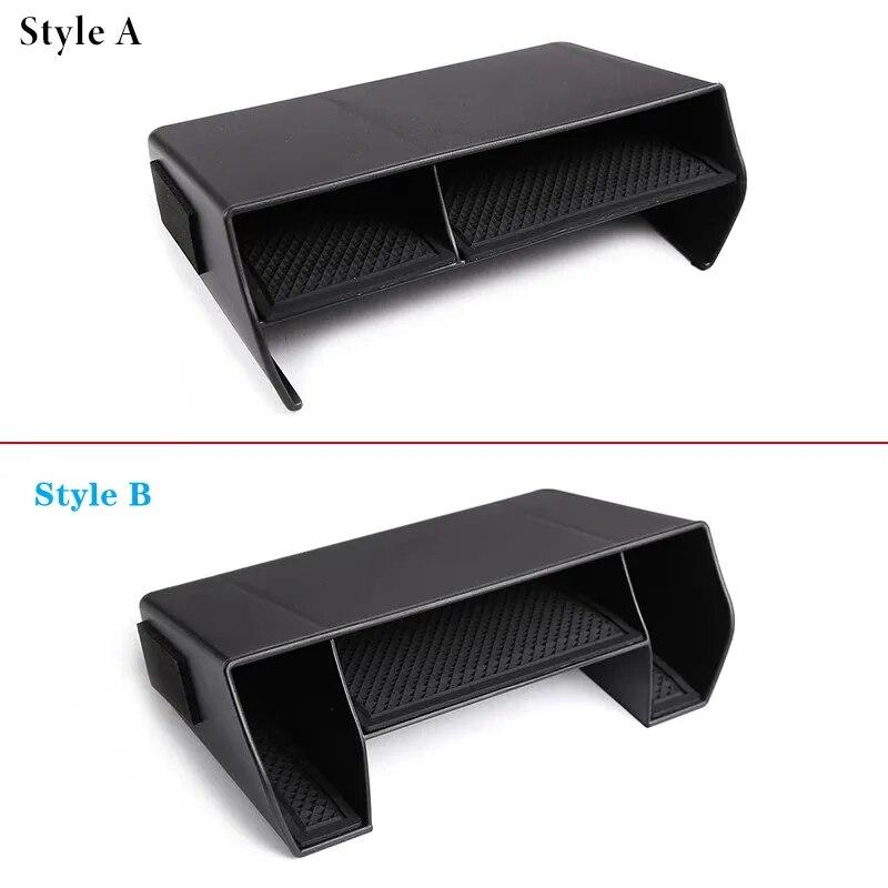 ABS Black Car Central Control Storage Box Trims Phone Card Holder Cover Fit For Honda Eleventh Generation Civic 2022 Accessories