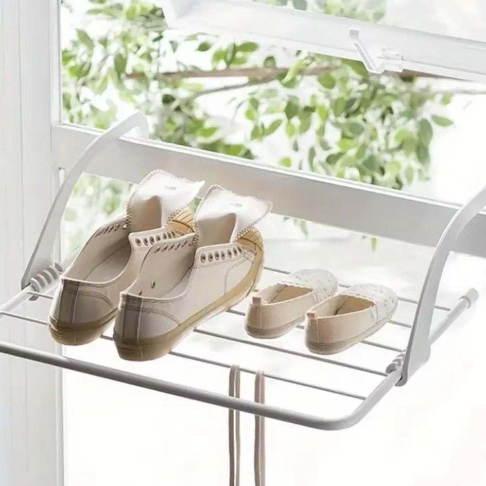 Collapsible Foldable Clothes Hanger Space Saving Shoes Storage Rack  Balcony Use