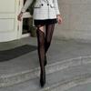 Y2K Asymmetry Pantyhose Women Transparent Hollow Out Leggings Sweet Perspective Stockings  Summer