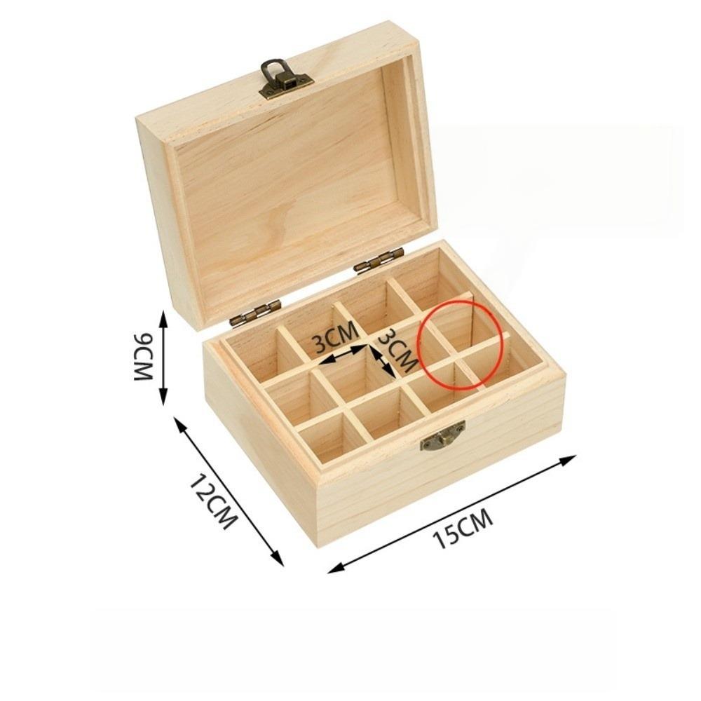 Durable Essential Oil Storage Box Wooden Essential Oil Organizer Aromatherapy Container  Travel Use