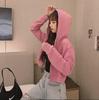 Autumn Korean Women's Hooded Zip Cardigan - Thin, Solid Color, Long Sleeve.