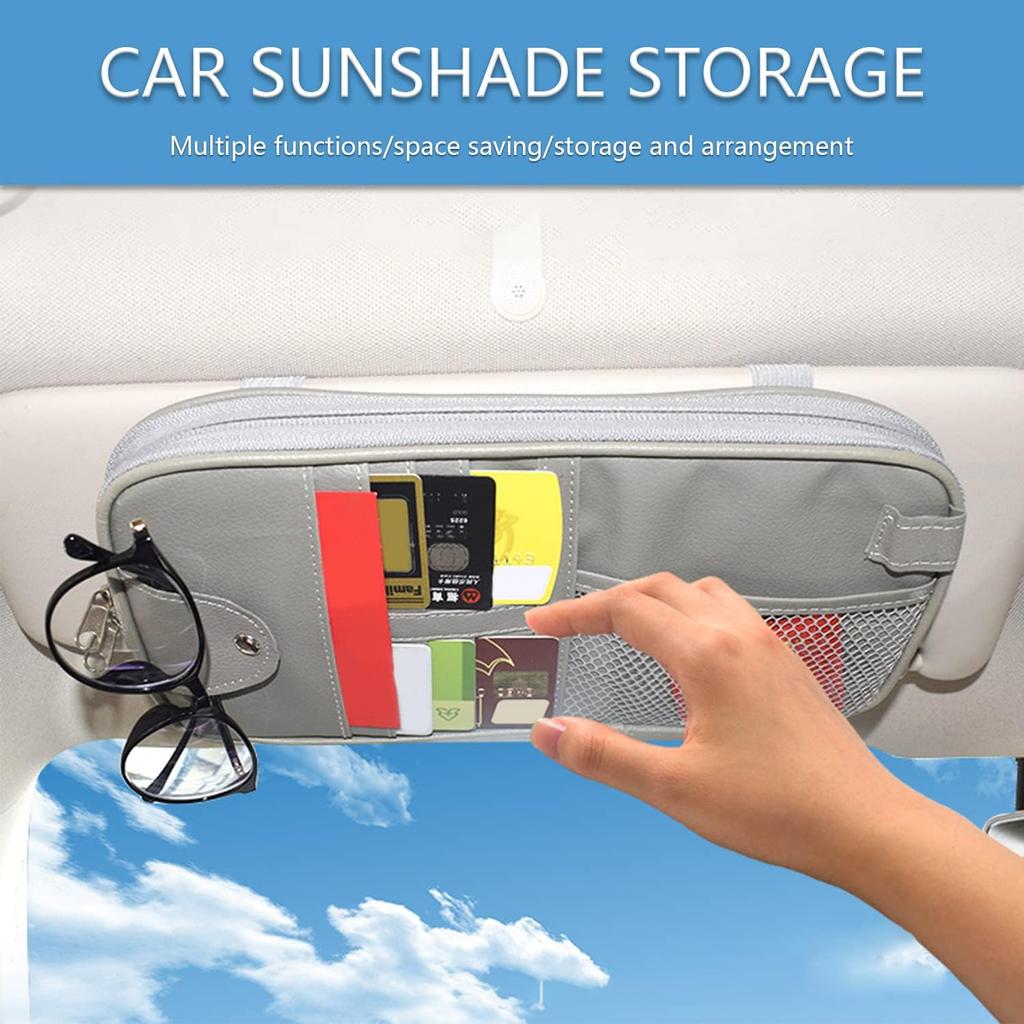 Car Sun Visor Organizer Truck Storage Bag Car Sun Visor Organizer Accessories Storage Bag for Card License Key Mobile Phone Invoice Document