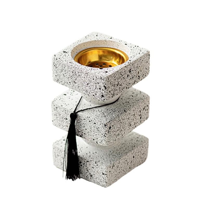 

Antique Styles Handcrafteds Resins Square Layer Tassels Base for Incenses Burners Delicate Home Ornament