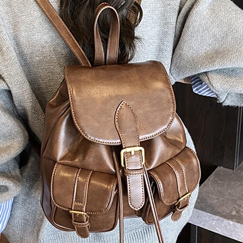 Fashion Commuter Women's Backpack 2025 New Exquisite Foreign Style College Style Backpack Travel Small Schoolbag