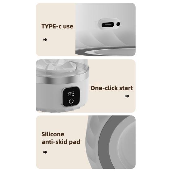 Automatic Wireless Mini Washer Laundry Machine Large Capacity User-Friendly Rechargeable