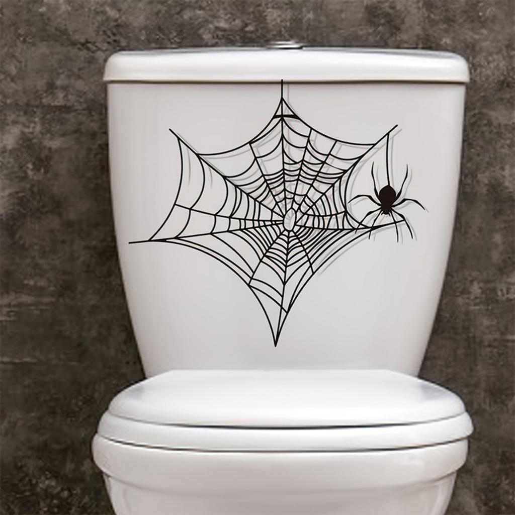 Spider Web Wall Decals - Removable Haunted House Decor for Halloween Party, Gothic Window Stickers