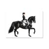 Classic Canvas Painting for Home Decor, Black Horse, Orange Horse, Racing, Wall Art, Riding Woman Pictures, Living Room