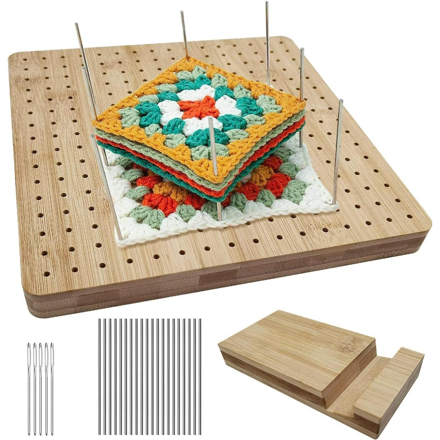 

Квадратная блокировочная доска, Аксессуары для вязания крючком, Деревянная пластина с отверстиями для вязания крючком, Блокировочная доска для бабушкиного квадрата A