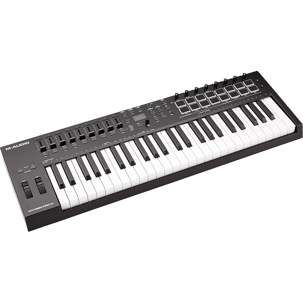 M-AUDIO USB MIDI Keyboard Controller 49 Key Velocity Compatible Pad with Native Instruments Sound...