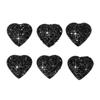Pack Of 6 Crystal Heart Car Stickers Self Adhesive Interior Decors for Vehicle Enhancing Luxury with Rhinestone Designs