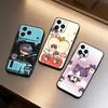 L-Love And Deepspace Phone Case For iPhone 16,15,14,13,12,17,Pro Max,Plus Silicone Black Case