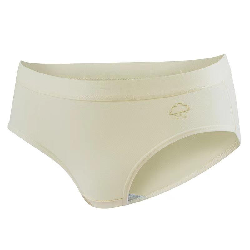 

Ladies Spring and Autumn Simple Pure Cotton Pure Color No Trace Comfortable Breathable Middle Waist Triangle Briefs XL тілесний