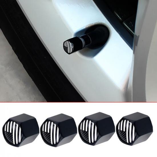 4x Metal American USA Flag Car Wheel Tire Valve Stems Cover Dust Cap Accessories