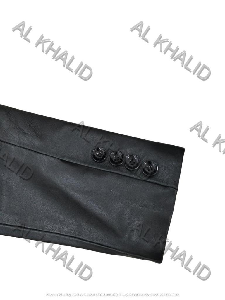 AL KHALID Stylish Button Women Black Classic Real Genuine Lambskin Leather Party Blazer