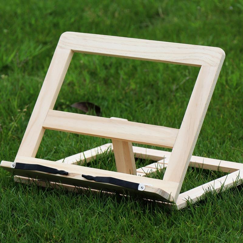 Wood Grain Reading Stand Children's Bookshelf Learning Notebook Support Stand Reading Rack Notebook Artifact Anti-myopia Book