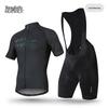 Set Tricou și Pantaloni Scurți cu Bretele de Ciclism de Vară pentru Bărbați NUCKILY - Echipament cu Mânecă Scurtă pentru Bicicletă de Șosea/Munte