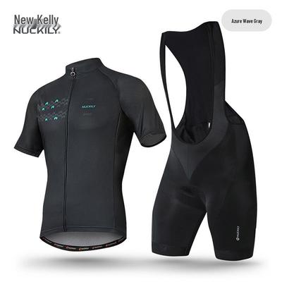 NUCKILY Pánská letní cyklistická souprava dres a kraťasy s laclem - Krátký rukáv Silniční/Horské kolo