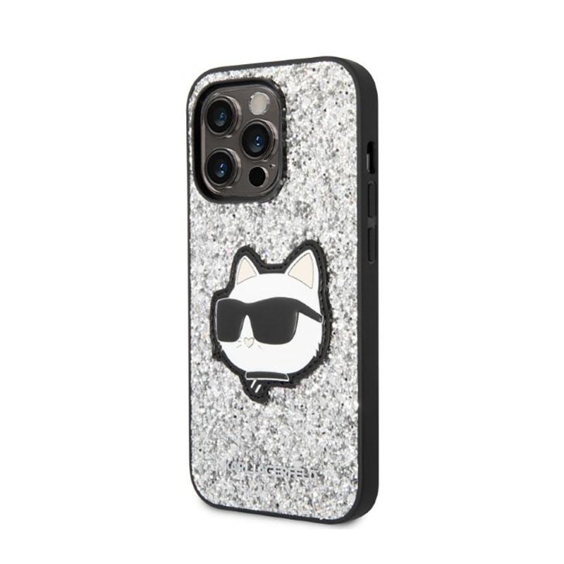 Karl Lagerfeld Nft Glitter Choupette Patch - Etui Iphone 14 Pro Max (Srebrny)