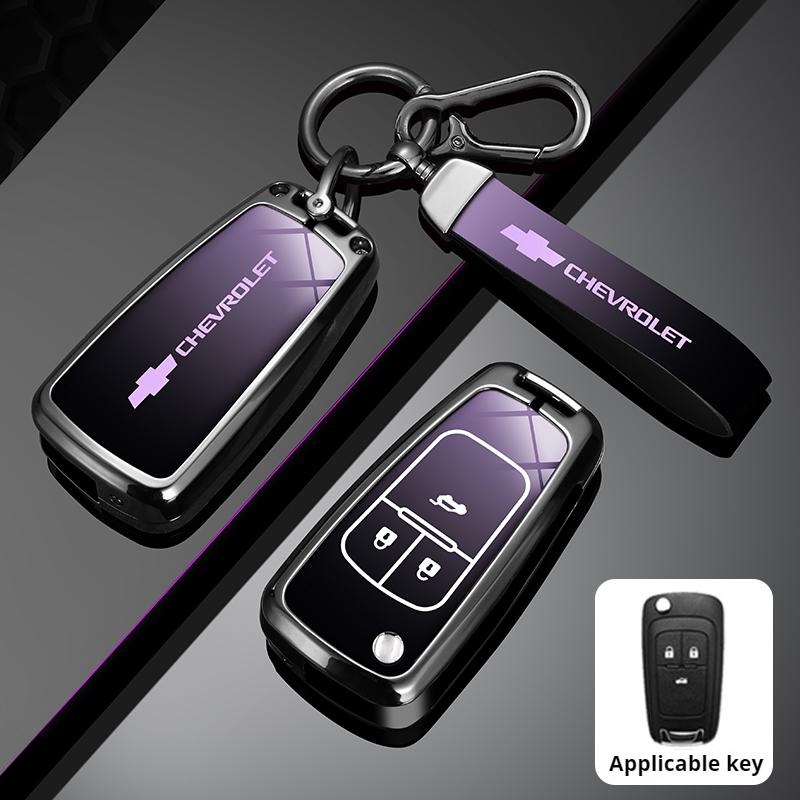 Zinc Alloy Car Flip Key Case Cover Shell Bag For Chevrolet Cruze Aveo Trax Sail Malibu Captiva Prism Spark Protector Accessories