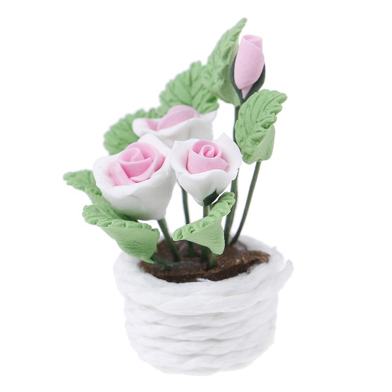 1:12 Dollhouse Miniature Flowers for Dollhouse Room Living Room Decor Toy