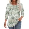 Womens Tops 3/4 Sleeve With Buttons Casual Blouses Summer Outfits Beach Vacation Clothes