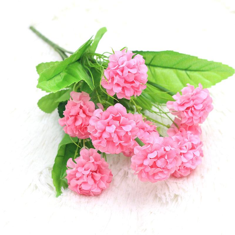 

Heads 9 Artificial Carnation Silk Flowers Fake Bouquet Bunch Home Wedding Decor рожевий