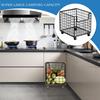 Kitchen Cart With Wheels Rust Resistant Rolling Storage Cart 360 Degree Rotating Portable Organizer For Kitchen Pantry Laundry