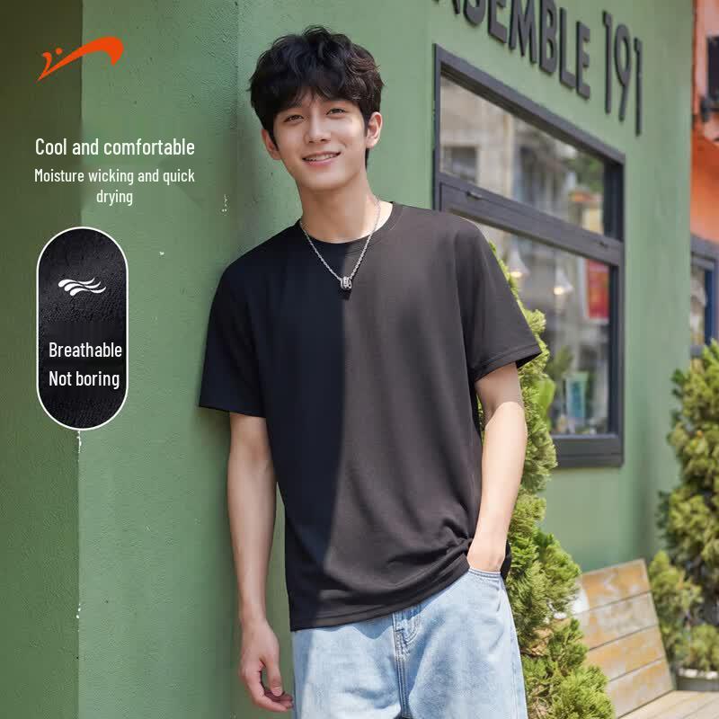 

K-Bird Men s Breathable Short Sleeve Round Neck T-shirt L