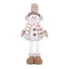 Christmas Snowman Doll Decoration Retractable Long Legs Handmade Knitted Scarf Plush Earmuff Xmas Desktop Elk Ornament Holiday Festive Gift