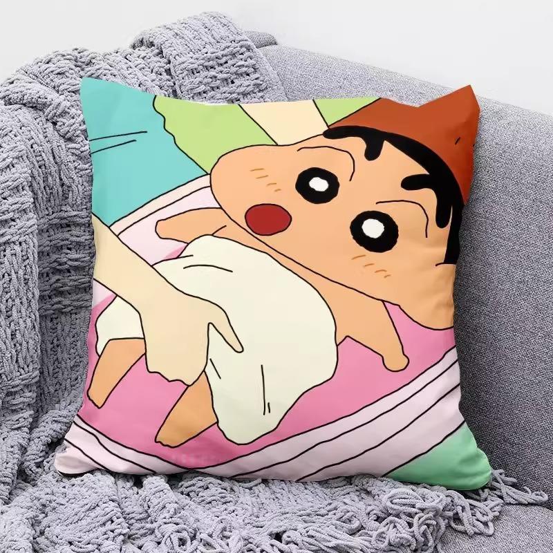 Cute Crayon Shin-chan Cartoon-Printed Pillowcases for a Cozy Sleep! Sofa cushion cover, room decoration, gifts