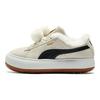 Puma  Suede Mayu Fur - Whisper White Black Women Sneakers Cream 385265-01