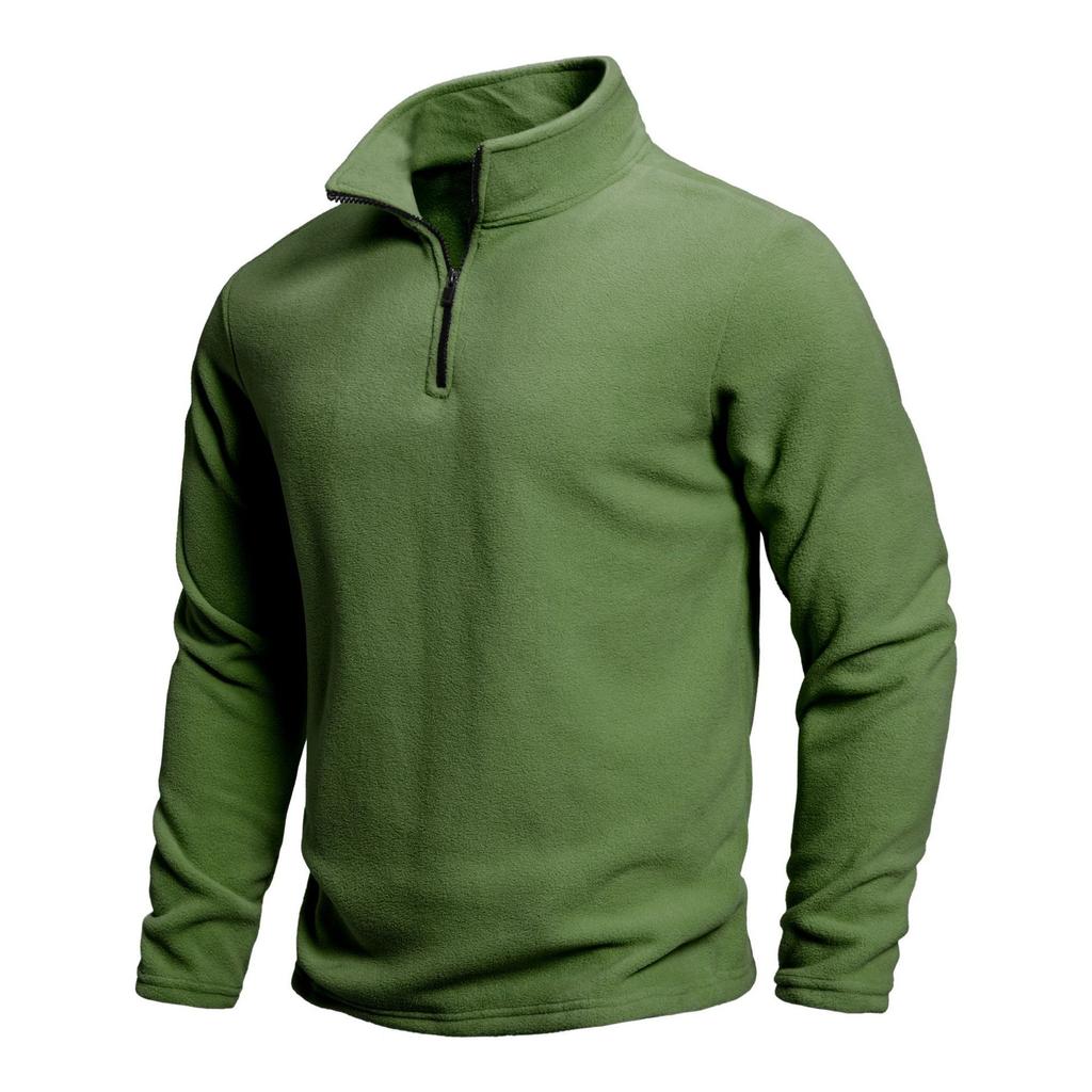 Men S Stand Collar Half Zip Long Sleeve Pullover Fleece Sweatshirt Casual