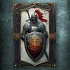 Vintage Aluminum Metal Wall Art Sword Shield Sign Medieval Decor for Home