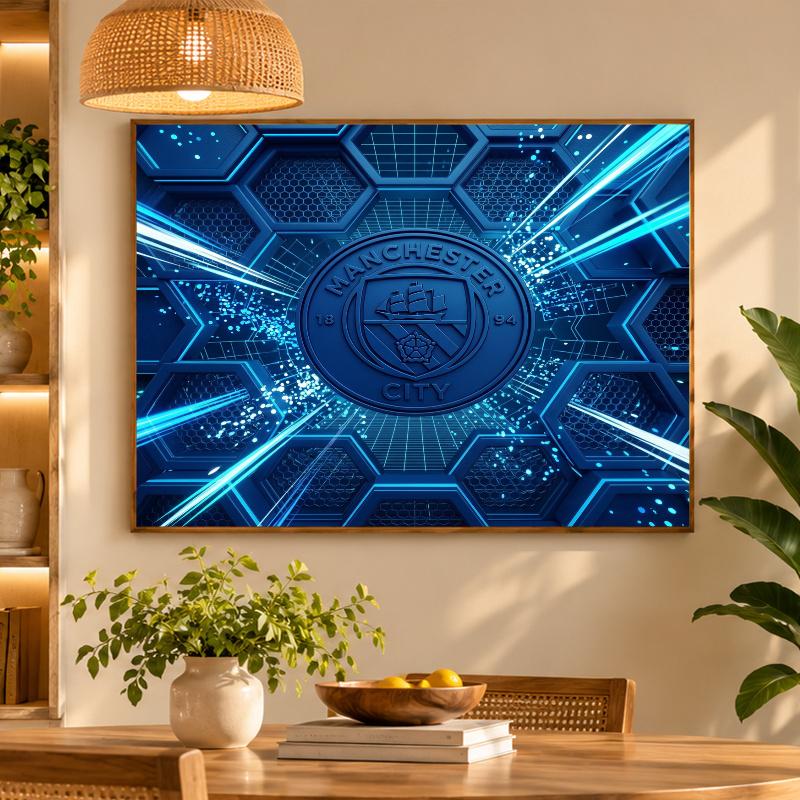 5D Diamond Painting Manchester City DIY Full Drill Diamond Art Kit Home Decoration