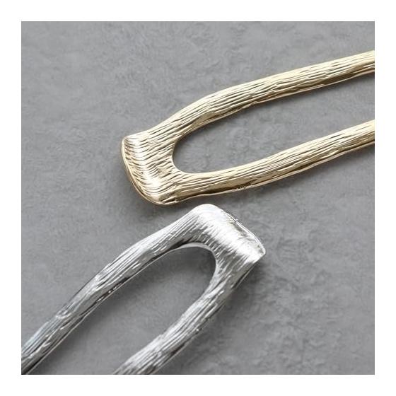 JewelVOX Kanzashi Hair Stick - 2-Piece Set, Metal Hairpin for Traditional Japanese Wear, Gold