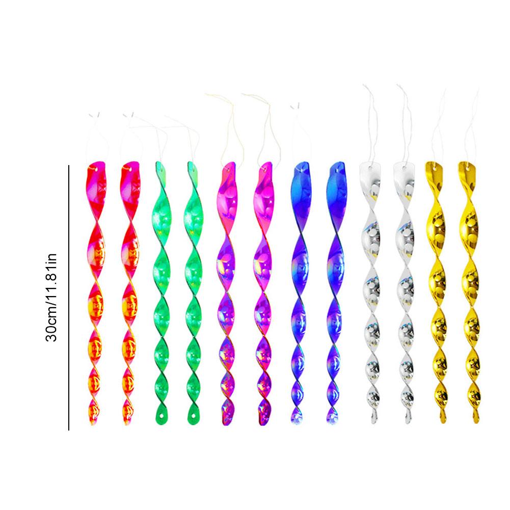 12Pcs Spiral Deterrent Device Waterproof 30CM Wind Rotating Rod Wear Resist Bird-Repelling Stick for Home Yard Patio Decoration