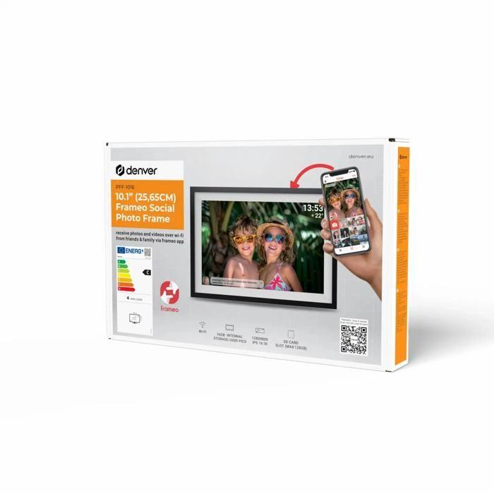 Cadre Photo Numérique Denver Pff-1016 10,1 Pouces Avec Wi-Fi Pour L'affichage De Photos