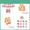 Buntes Kirby Geburtstagsparty Dekorations-Ballon-Set für Erwachsene und Kinder
